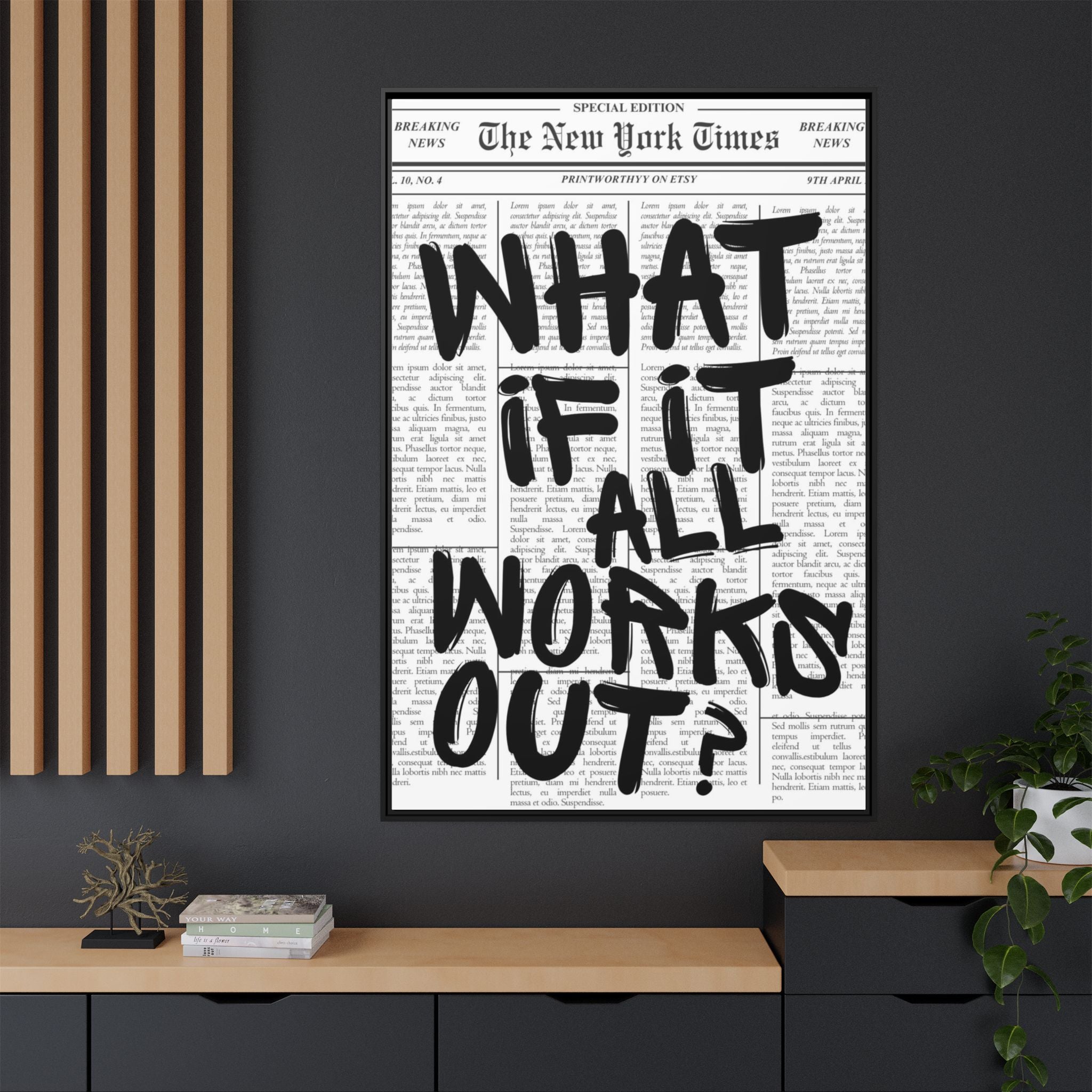 Matte Canvas, Framed (Multi-color)