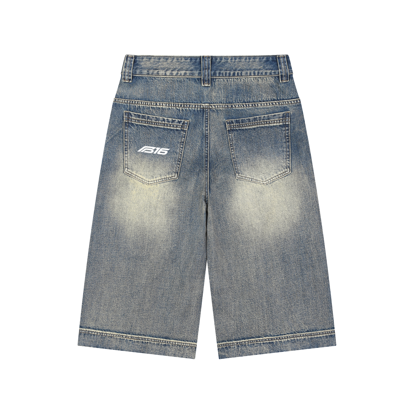 Vintage Wash Baggy Denim Shorts