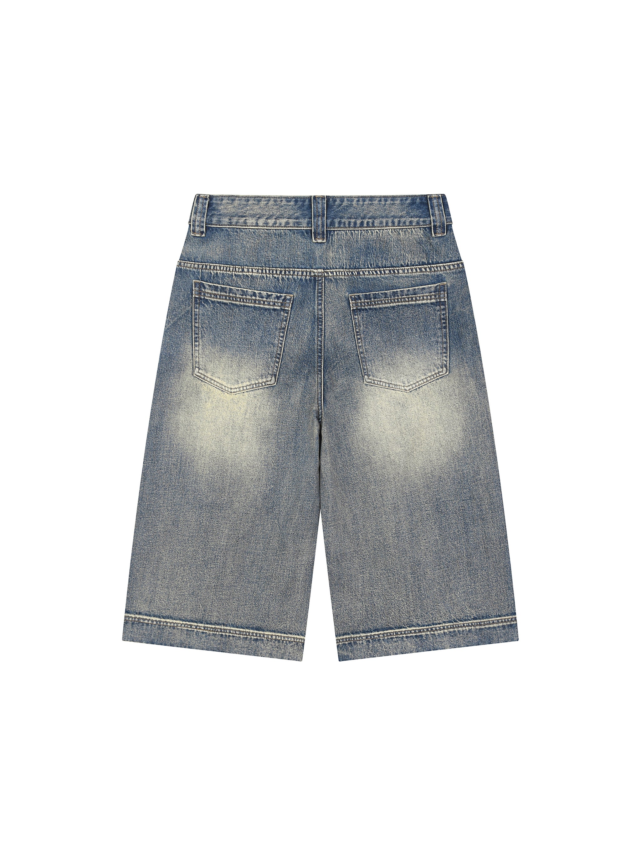 Vintage Wash Baggy Denim Shorts